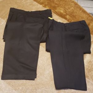 Black Savane 34x32, Dark Murano 36x32 dress pants